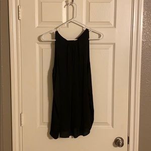 Old Navy black sleeveless silk blouse